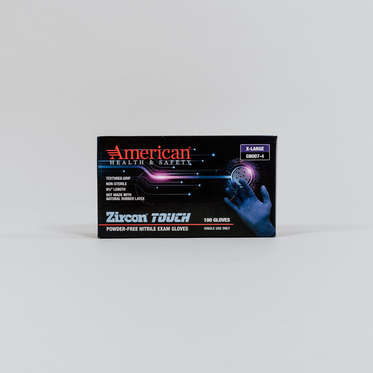 American Health & Safety™ Zircon Touch® Blue Nitrile Exam Gloves