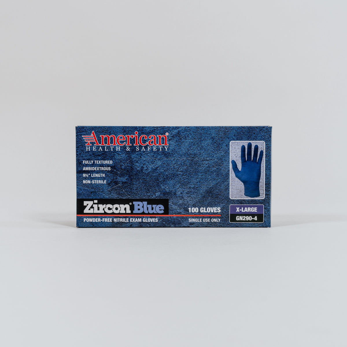 American Health & Safety™ Zircon® Blue Nitrile Exam Gloves
