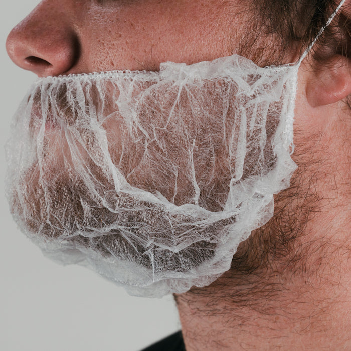 American Health & Safety® White Polypropylene Beard Cover