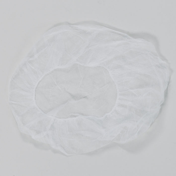 American Health & Safety® White Spunbond Polypropylene Bouffant Caps