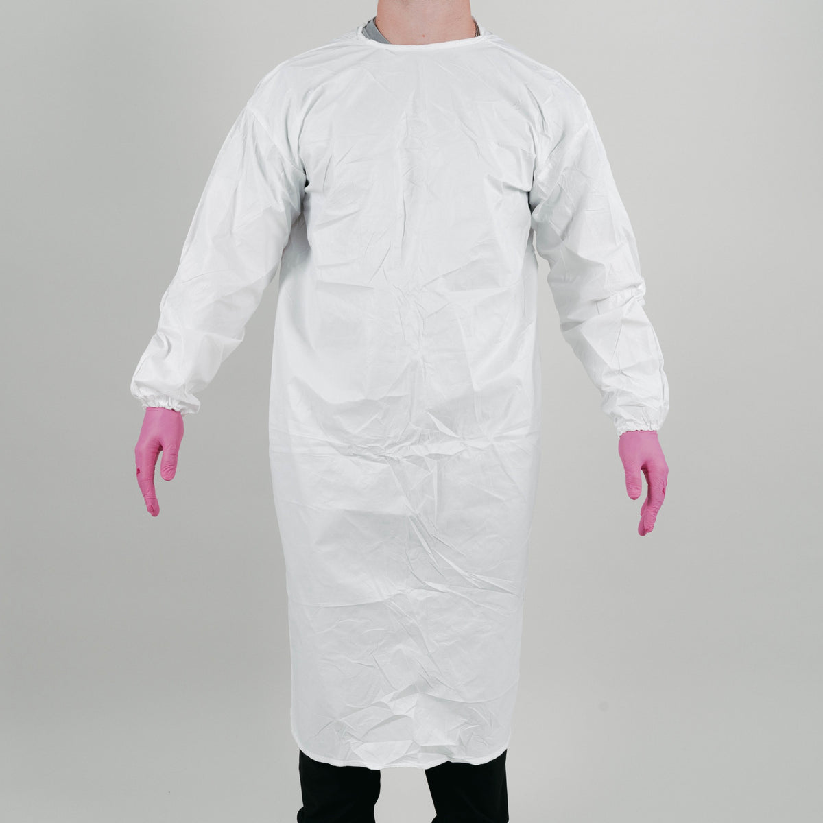 Tian's International® Epic® White Polyethylene/Polypropylene Cleanroom Gown