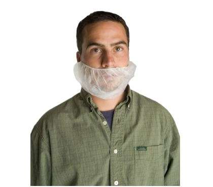 American Health & Safety® White Polypropylene Beard Cover image 0